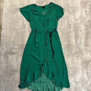 Who What Wear Teal High Low Dress